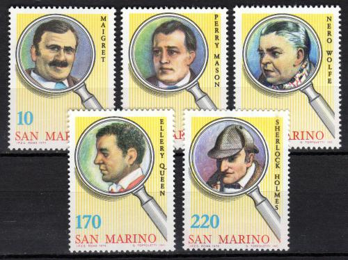 Poštovní známky San Marino 1979 Detektivové Mi# 1175-79