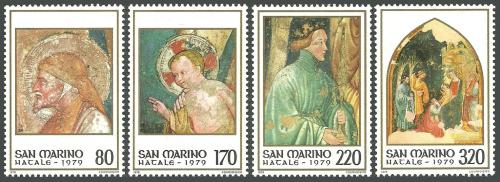 Poštovní známky San Marino 1979 Vánoce, umìní, Antonio Alberti Mi# 1201-04
