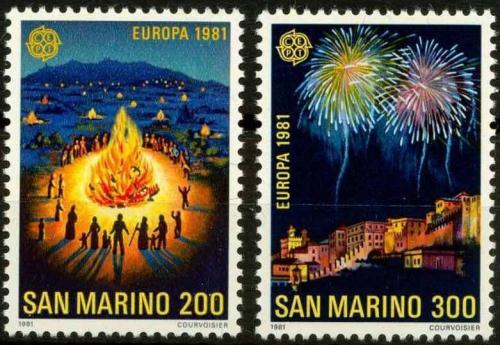 Poštovní známky San Marino 1981 Evropa CEPT, foklór Mi# 1225-26
