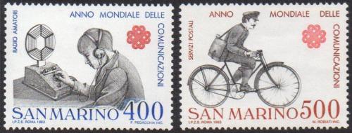 Poštovní známky San Marino 1983 Svìtový rok komunikace Mi# 1280-81