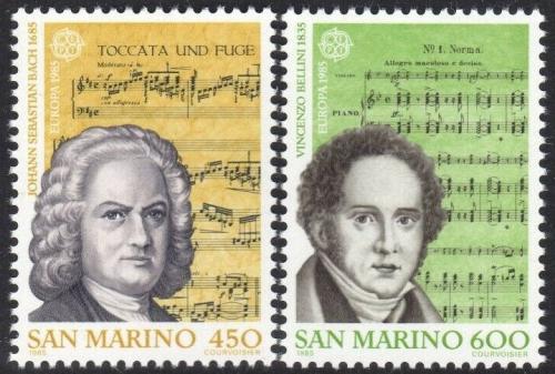 Poštovní známky San Marino 1985 Evropa CEPT, rok hudby Mi# 1313-14 Kat 6€