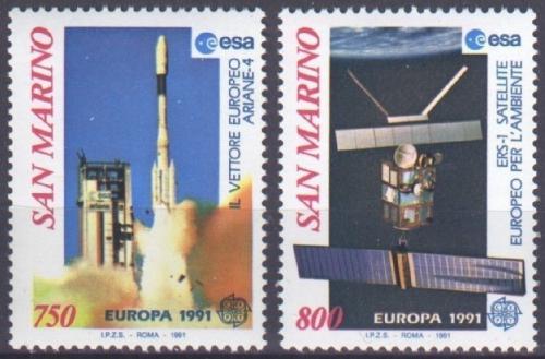 Poštovní známky San Marino 1991 Evropa CEPT, prùzkum vesmíru Mi# 1465-66 Kat 9€