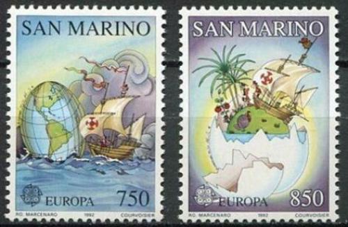 Poštovní známky San Marino 1992 Evropa CEPT, objevení Ameriky Mi# 1508-09