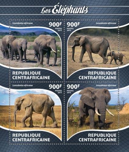 Poštovní známky SAR 2015 Sloni Mi# 5440-43 Kat 16€