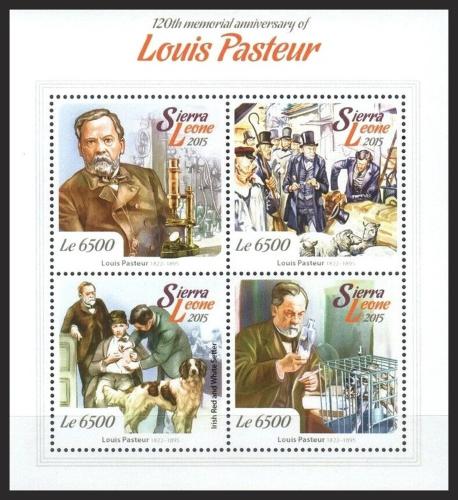 Potovn znmky Sierra Leone 2015 Louis Pasteur, vakcinace Mi# 6163-66 Kat 12 - zvtit obrzek