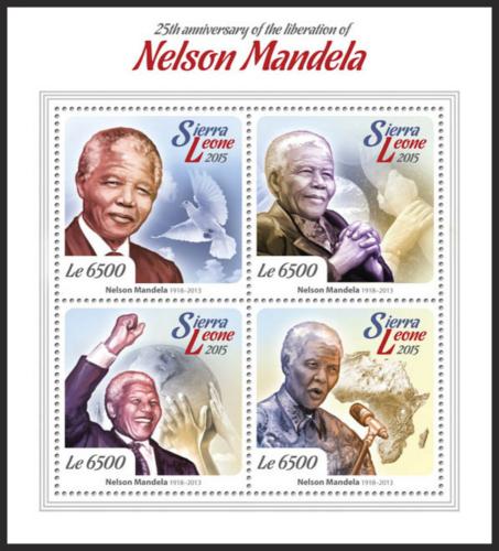 Poštovní známky Sierra Leone 2015 Nelson Mandela Mi# 6183-86 Kat 12€