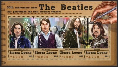 Poštovní známky Sierra Leone 2015 The Beatles Mi# 6637-40 Kat 11€ 