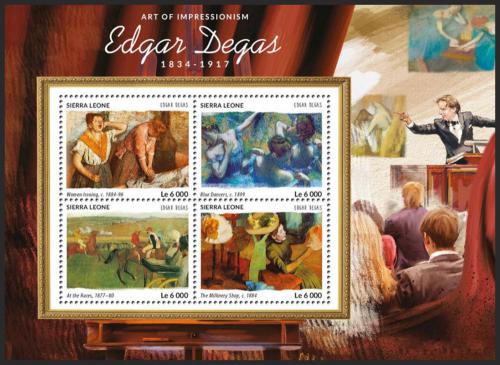 Poštovní známky Sierra Leone 2015 Umìní, Edgar Degas Mi# 6420-23 Kat 11€ 