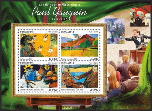 Potovn znmky Sierra Leone 2015 Umn, Paul Gauguin Mi# 6456-59 Kat 11 - zvtit obrzek