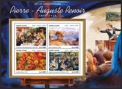 Poštovní známky Sierra Leone 2015 Umìní, Renoir Mi# 6444-47 Kat 11€