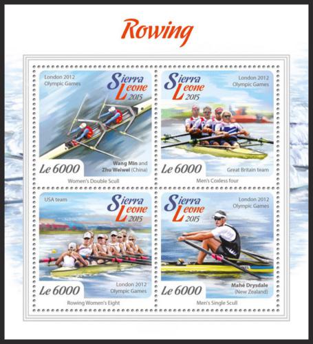 Poštovní známky Sierra Leone 2015 Veslování Mi# 6748-51 Kat 11€