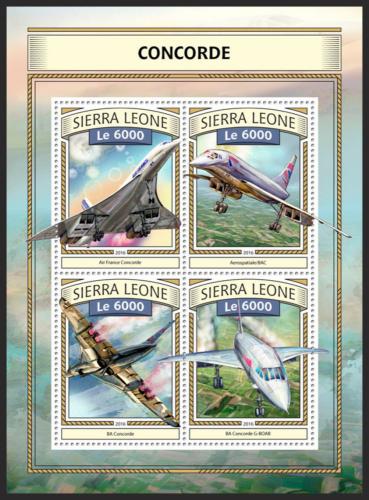 Potovn znmky Sierra Leone 2016 Concorde Mi# 7878-81 Kat 11 - zvtit obrzek