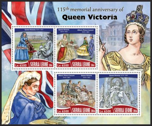 Poštovní známky Sierra Leone 2016 Královna Viktorie Mi# 7478-81 Kat 12€