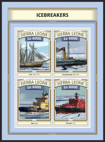 Poštovní známky Sierra Leone 2016 Ledoborci Mi# 7858-61 Kat 11€