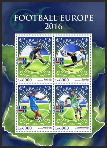 Potovn znmky Sierra Leone 2016 ME ve fotbale Mi# 7628-31 Kat 11 - zvtit obrzek