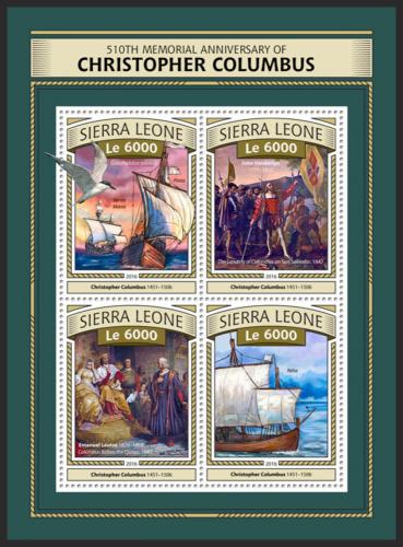 Potovn znmky Sierra Leone 2016 Krytof Kolumbus Mi# 7813-16 Kat 11  - zvtit obrzek