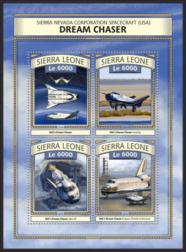 Potovn znmky Sierra Leone 2016 Raketopln Dream Chaser Mi# 7773-76 Kat 11