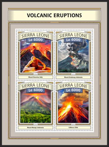 Potovn znmky Sierra Leone 2016 Sopen erupce Mi# 7783-86 Kat 11
