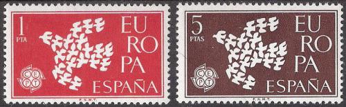 Poštovní známky Španìlsko 1961 Evropa CEPT Mi# 1266-67