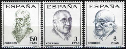 Poštovní známky Španìlsko 1966 Spisovatelé Mi# 1653-55