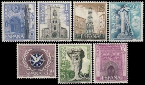 Poštovní známky Španìlsko 1967 Pamìtihodnosti Mi# 1692-98