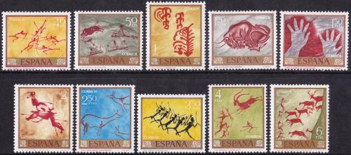 Poštovní známky Španìlsko 1967 Skalní malby Mi# 1665-74