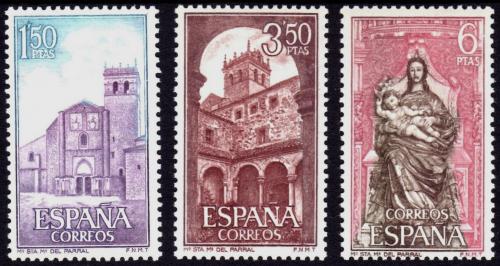Poštovní známky Španìlsko 1968 Klášter St. Maria Mi# 1788-90