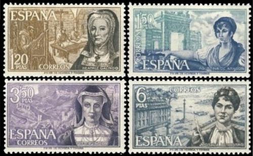 Poštovní známky Španìlsko 1968 Slavné ženy Mi# 1750-53