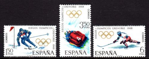 Poštovní známky Španìlsko 1968 ZOH Grenoble Mi# 1735-37
