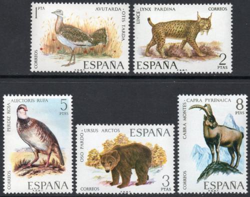 Poštovní známky Španìlsko 1971 Iberská fauna Mi# 1931-35