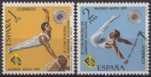 Poštovní známky Španìlsko 1971 ME v gymnastice Mi# 1929-30
