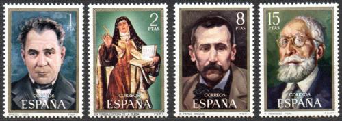 Poštovní známky Španìlsko 1971 Osobnosti Mi# 1921-24