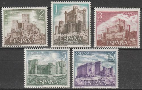 Poštovní známky Španìlsko 1972 Hrady Mi# 1988-92 Kat 7.50€