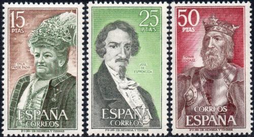 Poštovní známky Španìlsko 1972 Osobnosti Mi# 1966-68