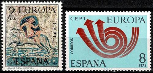 Poštovní známky Španìlsko 1973 Evropa CEPT Mi# 2020-21