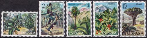 Poštovní známky Španìlsko 1973 Flóra Kanárských ostrovù Mi# 2015-19