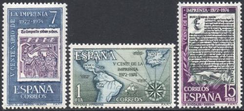 Poštovní známky Španìlsko 1973 Knihtisk ve Španìlsku, 500. výroèí Mi# 2059-61