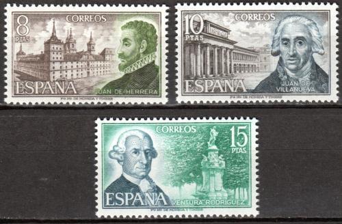 Poštovní známky Španìlsko 1973 Stavitelé Mi# 2012-14