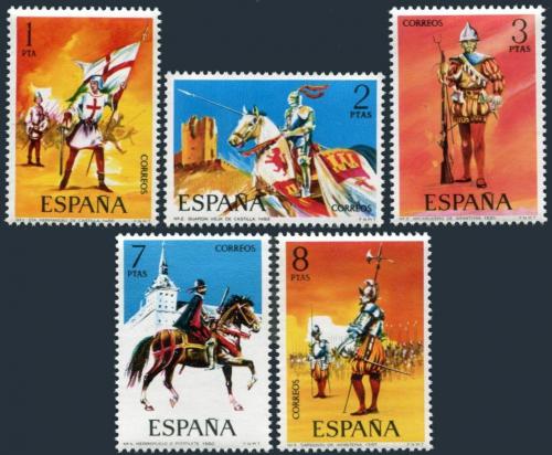 Poštovní známky Španìlsko 1973 Vojenské uniformy Mi# 2034-38