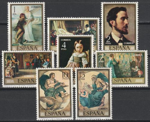 Poštovní známky Španìlsko 1974 Umìní, Eduardo Rosales Mi# 2098-2105