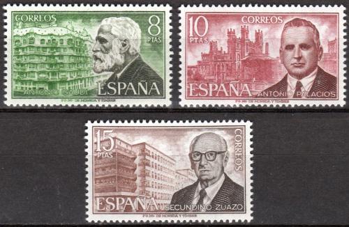 Poštovní známky Španìlsko 1975 Stavitelé Mi# 2135-37