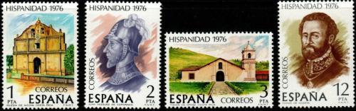 Poštovní známky Španìlsko 1976 Španìlsko-americké dìjiny Mi# 2264-67