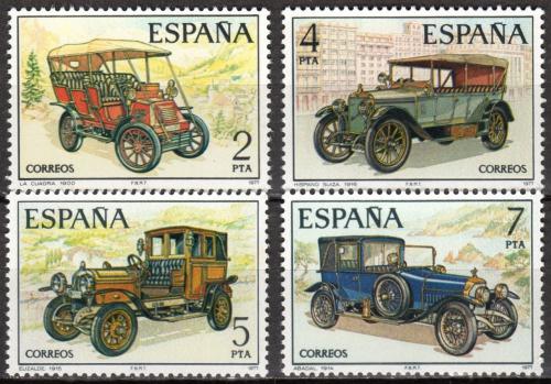 Poštovní známky Španìlsko 1977 Stará španìlská auta Mi# 2295-98