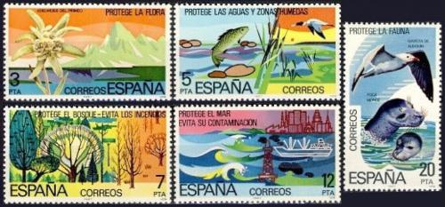 Poštovní známky Španìlsko 1978 Ochrana pøírody Mi# 2361-65