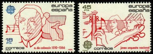 Poštovní známky Španìlsko 1985 Evropa CEPT, rok hudby Mi# 2671-72