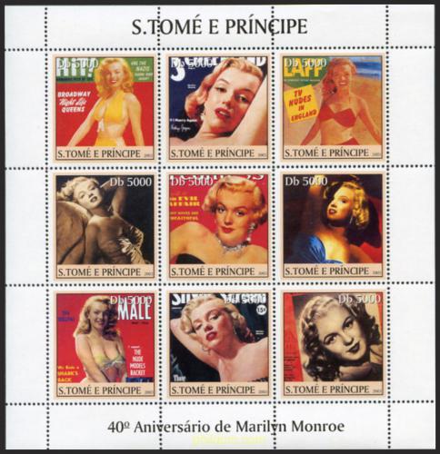 Potovn znmky Svat Tom 2003 Marilyn Monroe Mi# 2409-17 Kat 14 - zvtit obrzek