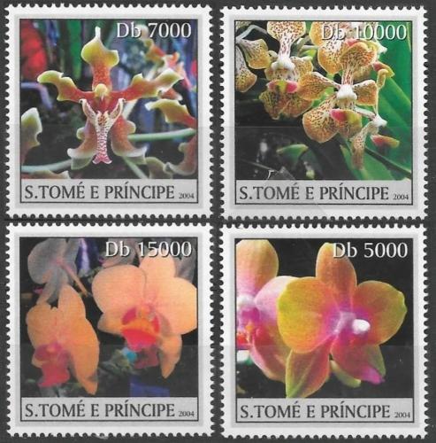 Potovn znmky Svat Tom 2004 Orchideje Mi# 2579-82 Kat 12 - zvtit obrzek