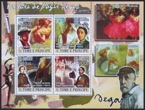 Potovn znmky Svat Tom 2008 Umn, Edgar Degas Mi# 3731-34 Kat 12