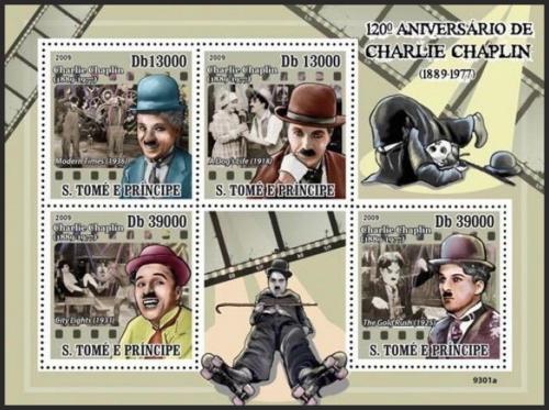 Potovn znmky Svat Tom 2009 Charlie Chaplin Mi# 4053-56 Kat 10 - zvtit obrzek