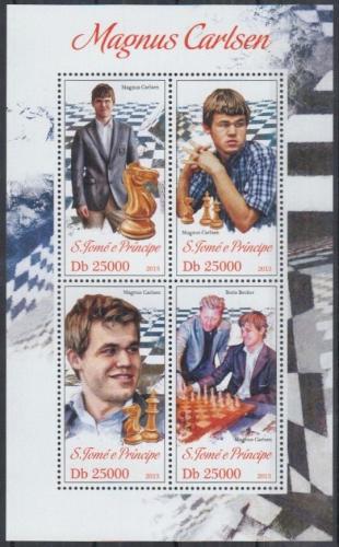Potovn znmky Svat Tom 2013 Magnus Carlsen, achy Mi# 5351-54 Kat 10 - zvtit obrzek